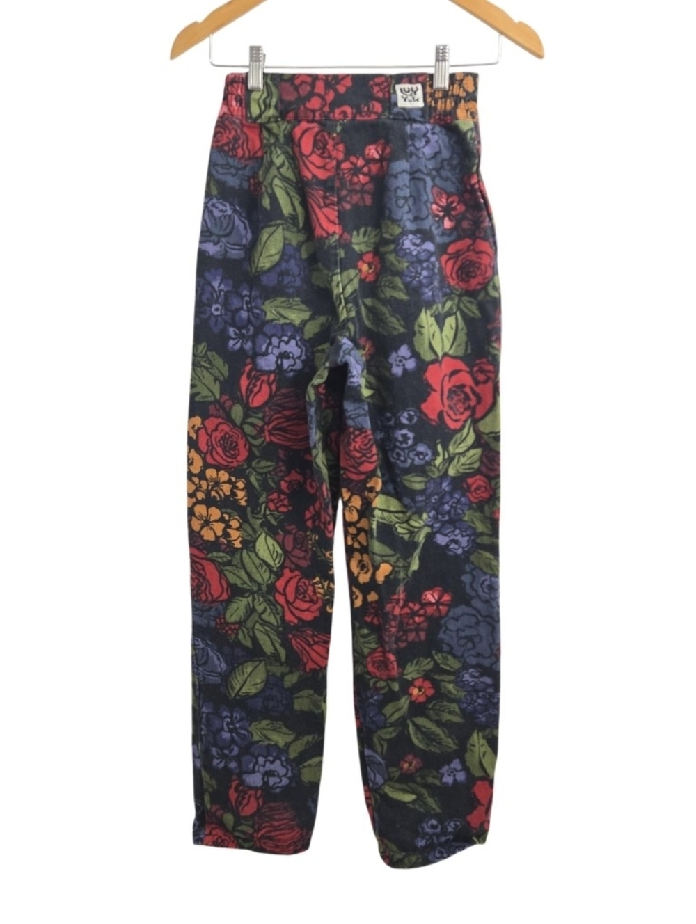 Lucy & Yak Pants Addison Rose Floral Print Denim - Picture 10 of 15